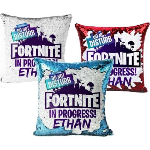 Fortnites Game Fortress Night Hug Pillowcase Animation Sofa Sequined Pillowcase Christmas Pillow Covers Decorative Cushion Case