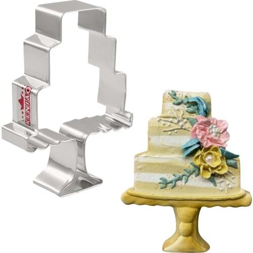 KENIAO Cake Cookie Cutter For Wedding Party - 8 x 11 cm - Biscuit / Fondant / Pastry Cutter - Stainless Steel