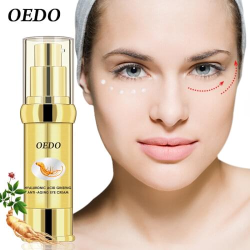 Face Hyaluronic Acid Ginseng Eye Cream Skin Care Anti-Puffiness Dark Circle Anti-Aging Moisturizing Whitening Eye Cream Serum