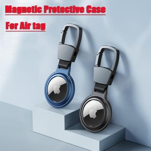 Magnetic Metal Protective Case for AirTags Tracker Silicone Locator Trackers Anti-lost Device Protect Sleeve Smart Accessories