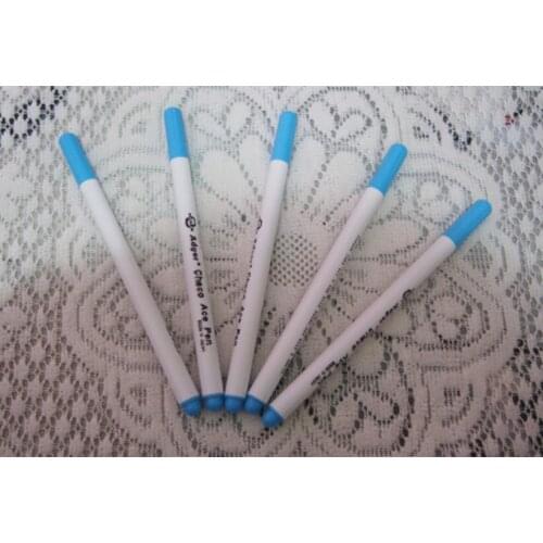 5pcs/lot Blue Color Water Erasable Pen DIY Ink Markers Pen Fabric Marker Marking Pen counted cross stitch kits