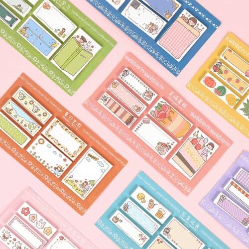 Kawaii Girly Fresh Memo Pad Sticky Notes To Do List Memo Sheets Planner Sticker Japanese Stationery Cute Notepad Office Deco