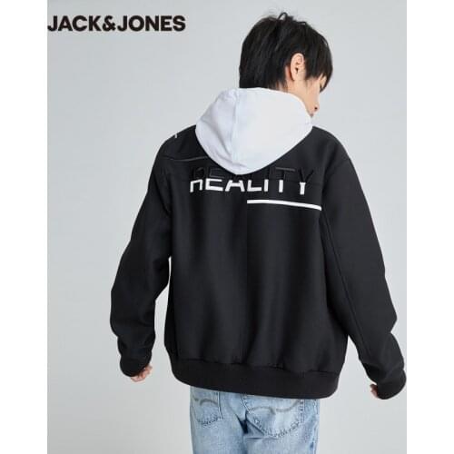 JackJones Mens Woolen Overcoat Male Business Casual Letter Embroidery Baseball Collar Woolen Overcoat | 220427011