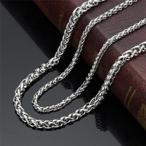 Cheap wholesale stainless steel mens chain necklace fashion punk rock jewelry titanium steel necklace length 50-70CM drop ship