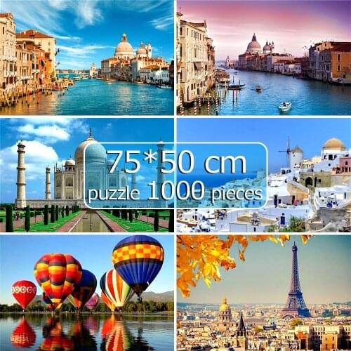 Jigsaw puzzles 1000 pieces 75*50 cm Toys Educational Puzzle Games Assembling Picture Landscape Puzzles For Adults Children Kids