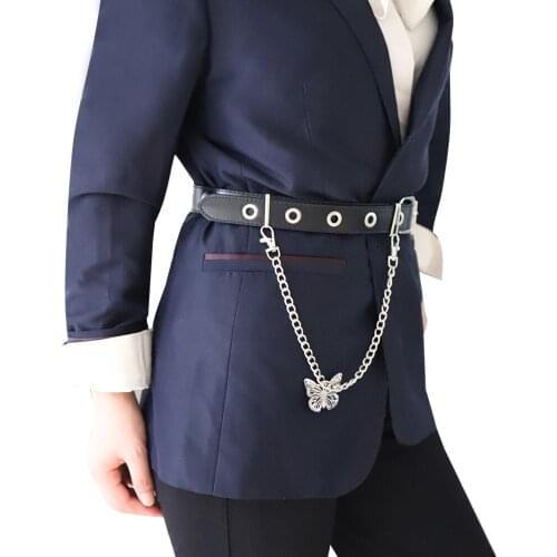 2021 Fashion New style Punk women Belts Chain for Leather Pin Buckle Jeans Decorative Ladies Retro Decorative