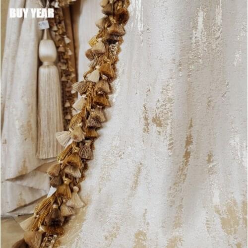 Modern Luxury Curtain for Living Room High-end Luxury Atmosphere Golden Bedroom Full Shading European-American Style Curtain