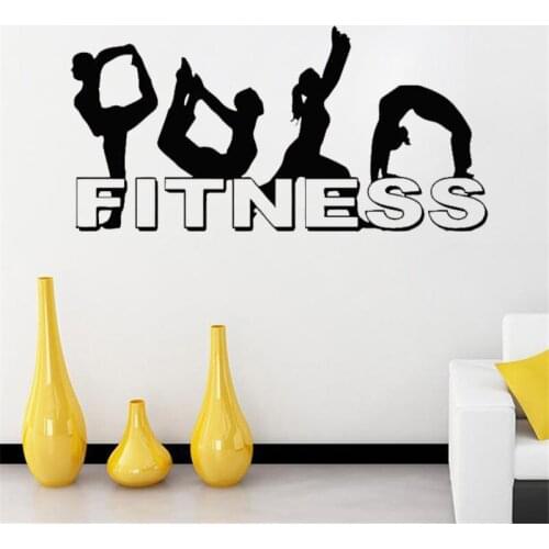 Ornament Modern Vinyl Art Removable Decor Fitness Girls Yoga Beauty Wall Sticker Sports Home Decoration Gym Decor X52