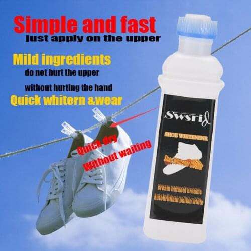 1pc Washing Shoes Whitening Spray White Shoes Cleaner Whiten Refreshed Polish Cleaning Tool For Casual Leather Shoe