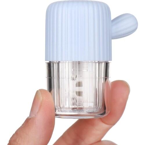 1PC Contact Lens Washer Fashion Simple and Quick Soaking Box Cartoon Cactus Contact Lens Cleaner Stretch Manual Cleaner Tools