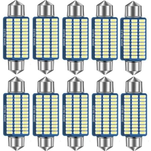 10pcs White FESTOON 36LED 39mm Car Bulb 12Chips C5W LED Boot light Auto Interior Dome Light Reading Lights 12V