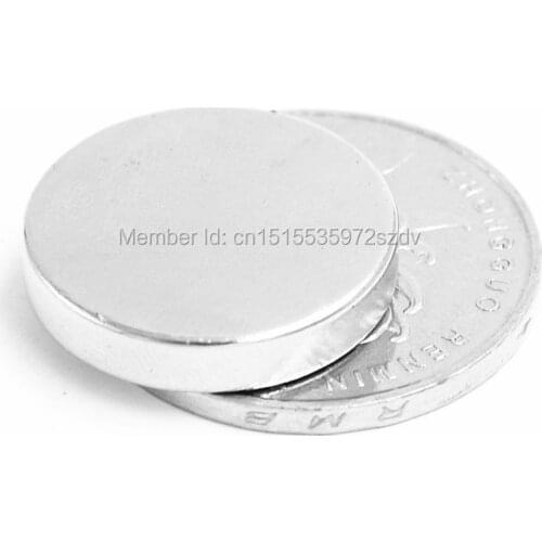 100pcs Strong Round Dia 20mm x 3mm N35 Rare Earth Neodymium Magnet Art Craft Fridge 20x3mm