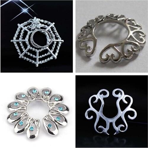 2pcs/lot Sexy Non Pierced Clip On Fake Nipple Ring Body Jewelry Shield Cover Clamps Adult Sex Toy Piercing 4 style select