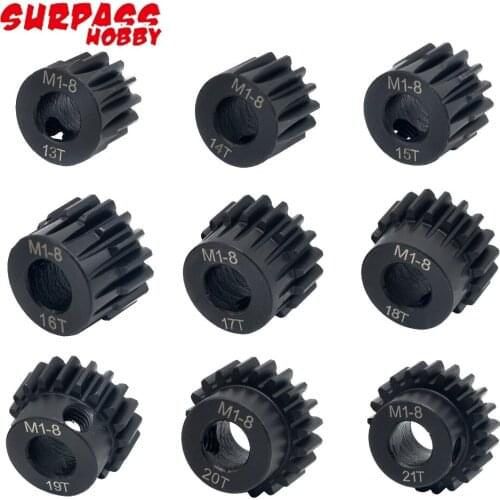 3pcs/lot Surpass Hobby M1 13T-49T Alloy Pinion Chromium Gear Compatible With 8.0mm Shaft Motor For 1/5 RC Car 4WD Truckk