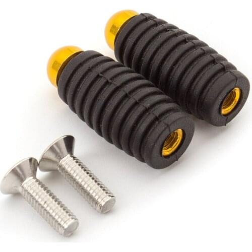 6mm FXCNC Aluminum Rubber Motorcycle Footrests Rearsets Foot Pegs Pedal For Yamaha Honda R1 R6 MT07 MT09 R15 CBR250R CBR600 F4I