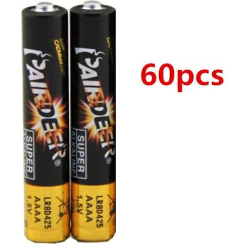 60PCS/LOT 1.5V Battery AAAA LR61 Ultra Digital Alkaline Battery E96 4A Primary Dry Battery Batteries for bluetooth speaker