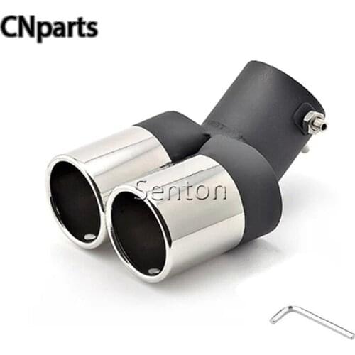 Auto Parts 1pcs For Kia Rio 2012 2013 2014 2015 Soul Forte Stainless steel Car Twins Rear Exhaust Pipe Muffler Tips Accessories