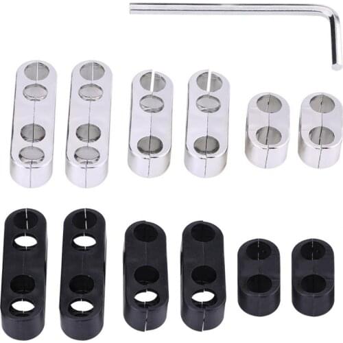 Black/Sliver 7mm 8mm Car Spark Plug Wire Separators Dividers Looms for Chevy Ford & Mopar Auto Parts