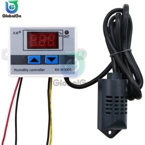 Digital LED Humidity Controller Hygrometer Humidity Control Switch Hygrostat SHT20 Humidity Sensor XH-W3005 W3005 220V 12V 24V