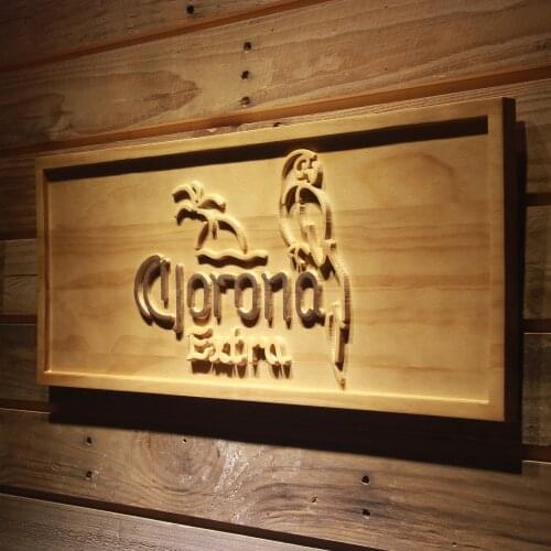 Corona Extra Parrot Beer 3D Wooden Signs