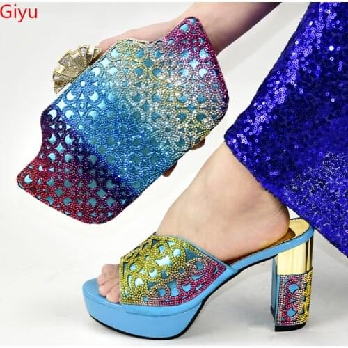 Doershow good price African shoe and bag set for party Italian shoe with matching bag new design matching shoe and bag!!SMN1-5