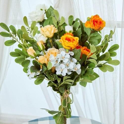 Long Lasting Multi-color 6 Heads Real Touch Spring Flowers for Birthday