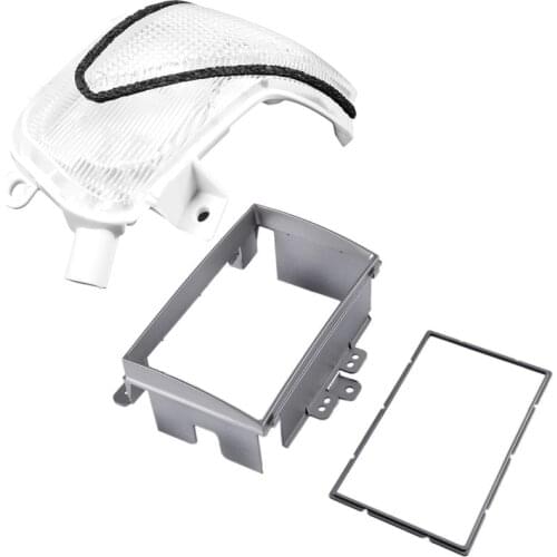 Outer Rearview Side Mirror Turn Signal Indicator Light Repeater with Double Din Car Radio Fascia