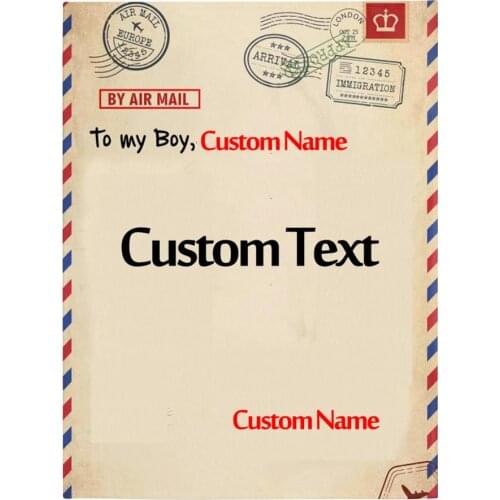 French/Spanish Fleece Blanket to My Daughter/Boys Letter Printed Quilts Air Mail Blankets Positive Encourage and Love Gifts 2021