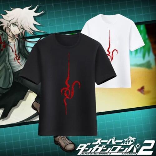 Anime Super Danganronpa 2 Nagito Komaeda Cosplay T-shirt Unisex Dangan Ronpa Costume Halloween Cosplay Costumes