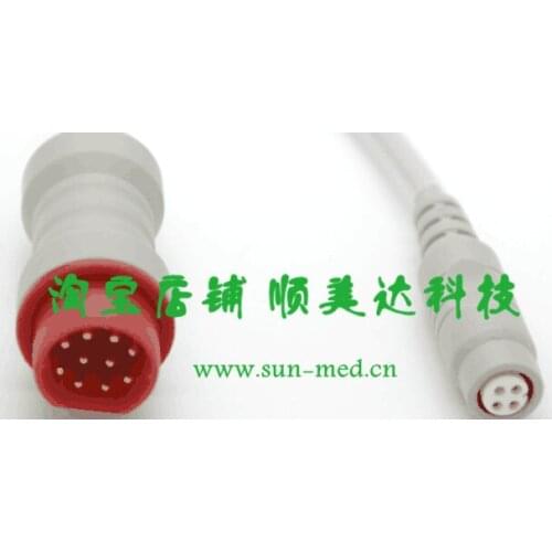 Compatible IBP Adapter Cable for Drager Siemens Sirecust Patient monitor Press