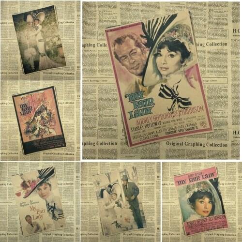 My Fair Lady Classic Movie Kraft Paper Poster Bar Cafe Living Room Dining room Wall Decorative Paintings