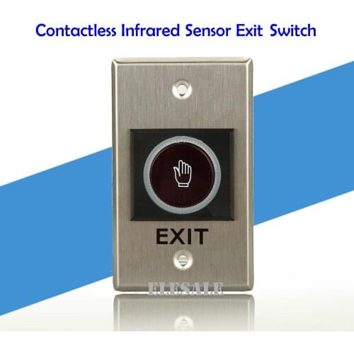 Contactless Infrared Sensor Exit Button 115x70MM Door Release Automatic Switch With LED Indication For Access Control System