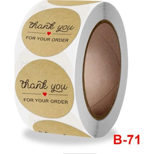 Roll round thank you sticker gift decoration sticker