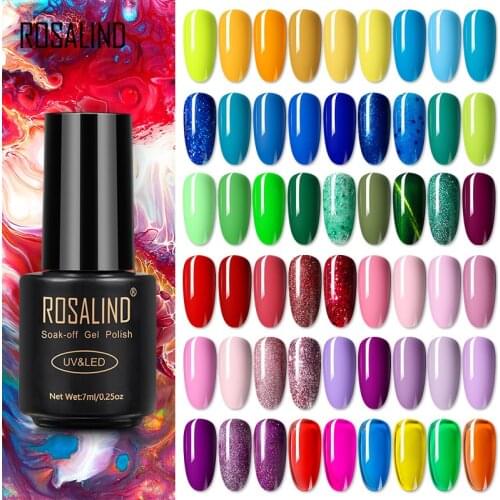 ROSALIND Nail Polish Vernis Hybrid Varnishes Nails Art All For Manicure Semi Permanent Polish UV LED Soff Off Nail Gel Polish