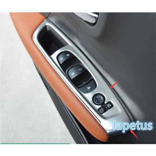 Lapetus Inner Car Door Armrest Window Lift Button Decoration Frame Cover Trim Fit For Renault Koleos 2017 2018 2019 2020 ABS