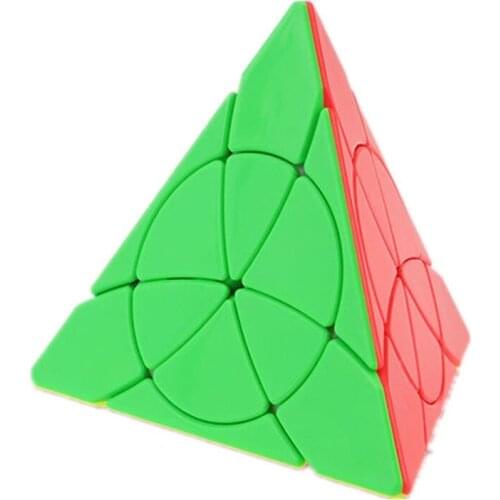 Petal Pyramid Tetrahedron Triangle Stickerless 3x3x3 Speed Magic Cube Twist Puzzle Toy Brain Teaser 3D IQ Game 3x3 YJ Leaf Gift