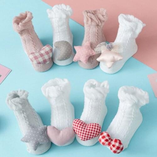 Summer Mesh Baby Girl Socks Cute Heart Star Princess Girls Newborn Socks Soft Cotton Breathable Infant Toddler Kids Socks 0-2Y