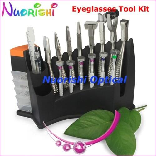 Top Quality Glasses Repairing Tool Kit Set 8 Pliers 6 Screwdriver B08AB Free Shipping