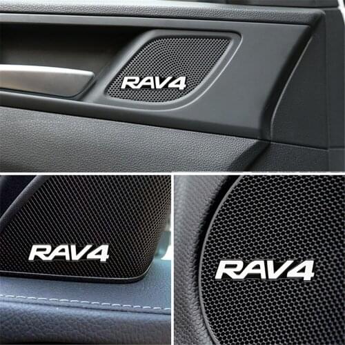 10pcs car audio decorate 3D Aluminum Badge Emblem Sticker For Toyota RAV4 Auto Cover Accessories Car-Styling