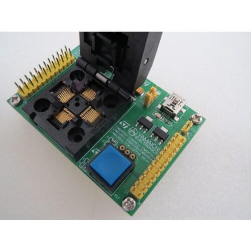 Original ST IC Test Seat STM8Sxx STM8AFxx STM8Hxx Burning Programm LQFP48 Socket Adapter