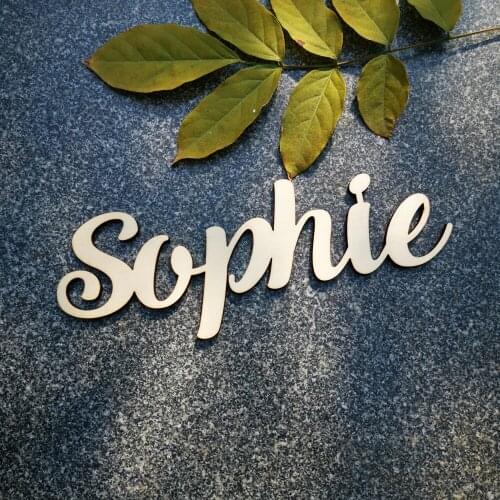 Personalized Wood Name sign Baby Child Family Script Nursery Wall Decor,Custom Children Name table sign Wall Wooden Letter Decor
