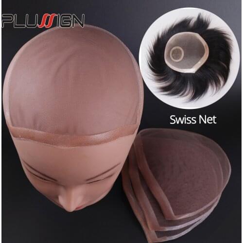 Plussign Swiss Lace Pattern Net For Making Wig Toupee Top Closure Foundation Hair Accessories Monofilament Stocking Wig Cap