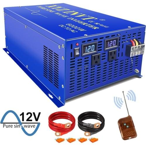 XYZ INVT 6000 watt Power Converter Pure Sine Wave Inverter 12v 24v 36v 48v dc to ac 110v 120v 220v 230v 240V with Remote Switch