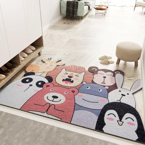 Door Mats For Home Pvc Cartoon Bathroom Mat Entrance Carpet For Kitchen Floor Wear-resistant Dust-proof Non-slip Hot Selling
