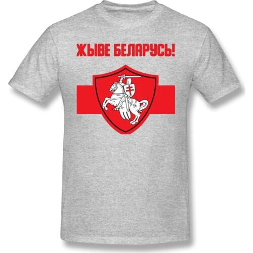 Belarus Protest Anti Lukashenko Pogonya Flag Essential Mens Basic Short Sleeve T-Shirt Vintage R299 Tees Eur Size