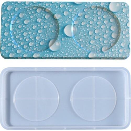 Crystal Epoxy Mold Three Grid Wine Bottle Wine Glass Tray Diy Silicone Casting Resin Mould Uv Epoxy Moulds Handmade Craft Making