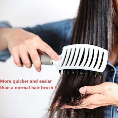 Detangling Nylon Bristle Brush Detangle Hairbrush Women Hair Scalp Massage Comb Brush