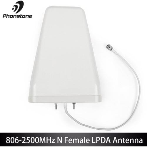 Log Periodic Antenna For Cell Phone Signal Booster Repeater Communication Amplifier Gain 11dBi 806-2500MHz Outdoor with N Female