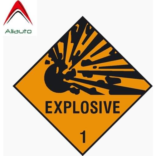 Aliauto Reflective Car Sticker Explosive Warning Notice Mark Window Warning Personality Anti-UV Accessories PVC Decal,10cm*10cm