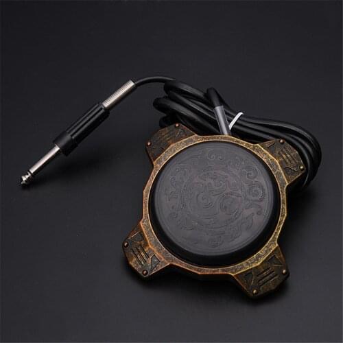 Top Tattoo Foot Pedal Switch For Tattoo Machine Gun Power Clip Cord Kit Set Supply